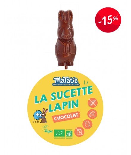 La sucette lapin chocolat BIO