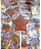 Pack de 5 sucettes étoiles en chocolat