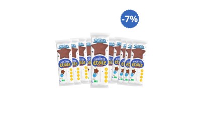 Pack de 10 sucettes étoilées en chocolat