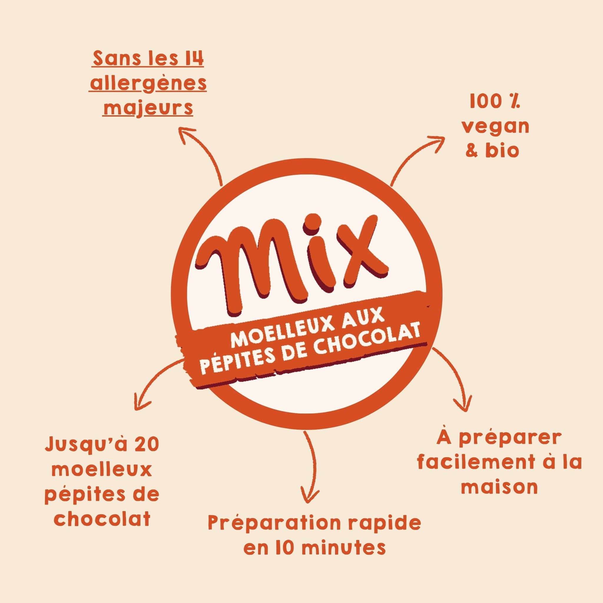 Mix pour moelleux aux pépites de chocolat