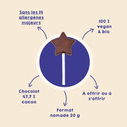 Sucette étoile chocolat