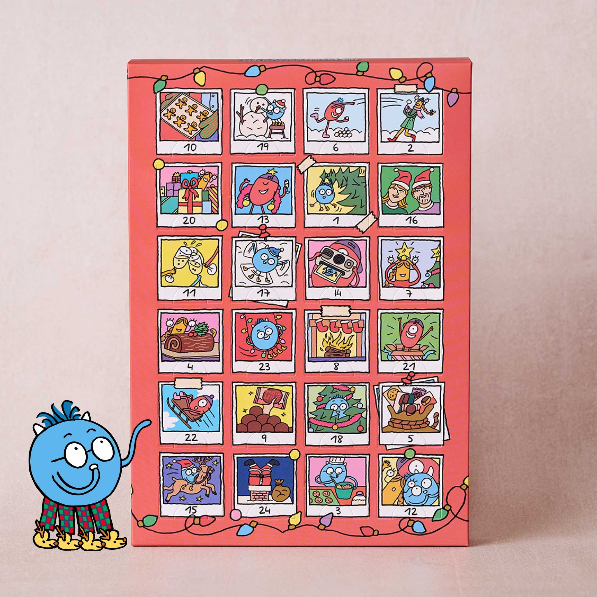 Calendrier de l'avent rouge