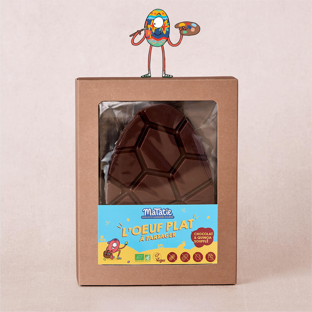 Oeuf plat chocolat et quinoa soufflé à partager