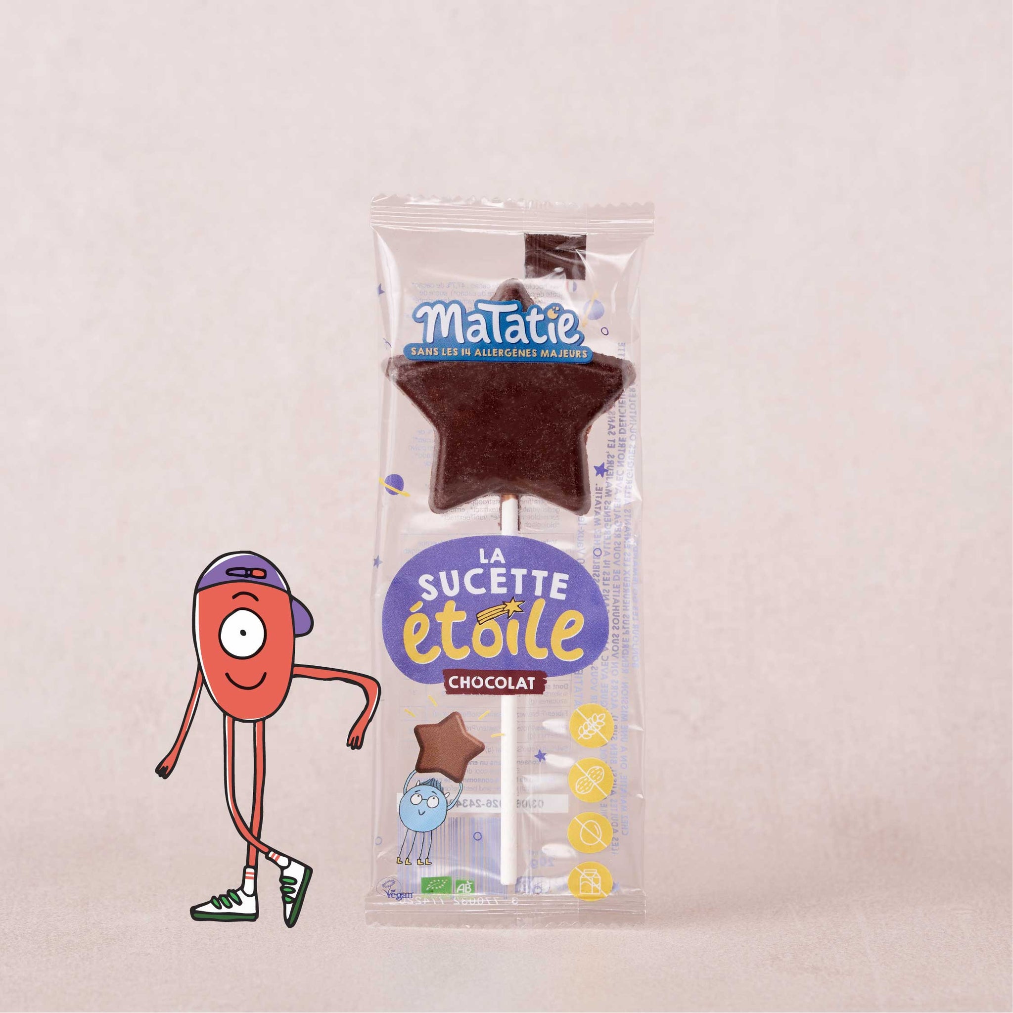 Sucette étoile chocolat