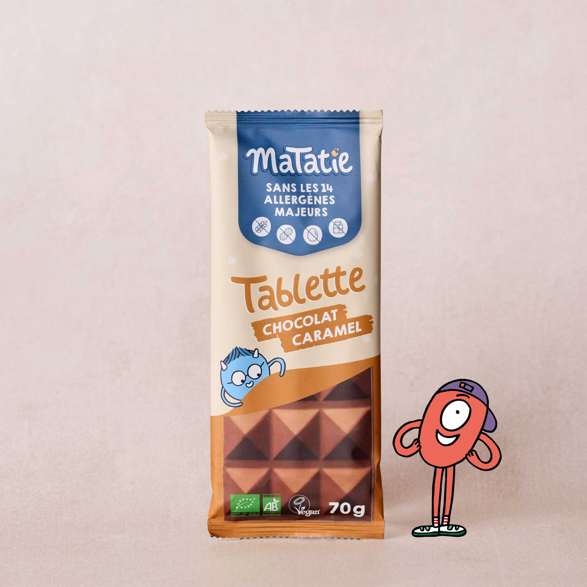 Tablette chocolat caramel